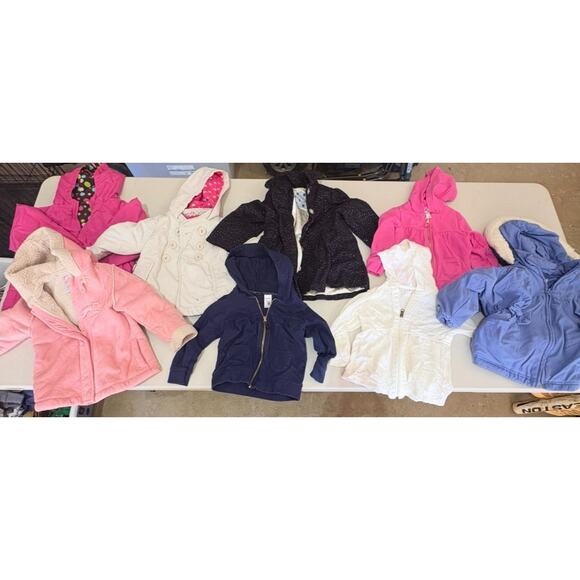 Lot Of 21 Pieces Of Girls Jackets/Hoodies, Assorted Brands, Sized 18m - 3T - Picture 2 of 3